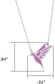 img 1 attached to Boma Jewelry Sterling Silver Bird Necklace with Purple Resin, 18 Inches