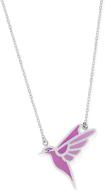 boma jewelry sterling silver bird necklace with purple resin, 18 inches logo