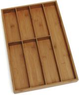 bamboo wood flatware organizer with 7 compartments by lipper international - 12x17.5x1.75 inches логотип