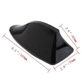 img 2 attached to 🦈 Possbay Black Shark Fin Antenna for Car SUV Truck Van | AM/FM Radio Signal Booster with Adhesive