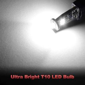 img 1 attached to 🔆 Yorkim Canbus Error Free T10 LED Bulb with 6-SMD Super Bright EMC Chipsets, 194 LED For Dome Map Door Marker License Plate Trunk Lights in 168 W5W 2825 Sockets - Pack of 10, White