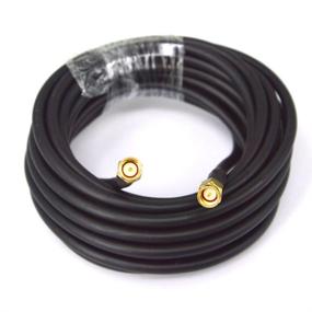 img 4 attached to 🔌 5M 16.4ft RG58 Coax Cable 50 Ohm SMA Male to SMA Male Extension Cable for 3G/4G/LTE/GPS/RF Radio/WiFi Antenna/Two-Way Radio Applications - BOOBRIE Low Loss SMA Extension Antenna Cable
