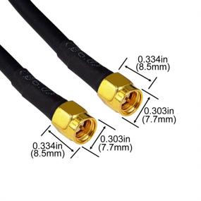 img 2 attached to 🔌 5M 16.4ft RG58 Coax Cable 50 Ohm SMA Male to SMA Male Extension Cable for 3G/4G/LTE/GPS/RF Radio/WiFi Antenna/Two-Way Radio Applications - BOOBRIE Low Loss SMA Extension Antenna Cable