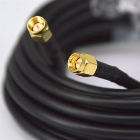 img 3 attached to 🔌 5M 16.4ft RG58 Coax Cable 50 Ohm SMA Male to SMA Male Extension Cable for 3G/4G/LTE/GPS/RF Radio/WiFi Antenna/Two-Way Radio Applications - BOOBRIE Low Loss SMA Extension Antenna Cable