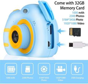 img 1 attached to 📸 SEBIDER Kids Camera for Boys and Girls Ages 3-12, 1080P 2.4 inch Video Children Digital Camera with 32GB SD Card, Ideal Gift for Kids (Blue)