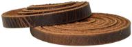 🔗 leather strong strap - hide & drink: 0.25 in. wide cord braiding string, medium weight 1.8mm thick (60 in. long) for crafts, tooling, workshop - bourbon brown logo
