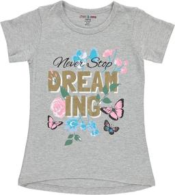 img 1 attached to Adorable Printed Cotton Girls' Tops, Tees & Blouses for Fashionably Cute Look