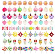 🎨 colorful polymer clay candy charms for diy jewelry making - 80 pieces logo