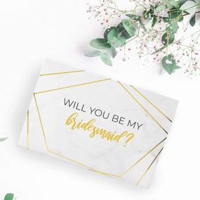 img 3 attached to 💍 Bridesmaid Proposal Box Set - 10 Pack Including 1 Maid of Honor Proposal Box and 9 Bridesmaid Proposal Boxes - Elegant Marble with Gold Foil - Perfect Bridesmaid Gifts