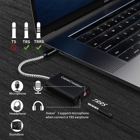img 2 attached to 🎧 Enhance Audio Quality and Connectivity: USB-C Microphone Adapter with 3.5mm Audio Jack for Windows, MacBook Pro, iPad Pro 2020, S20 S21 Ultra, Note 9 10, OnePlus 8 - Black