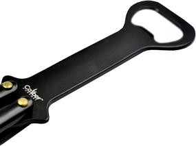 img 1 attached to 🔪 Black Caliber Gourmet Bundle Pack: Butterfly Knife-Style Bottle Opener and Comb Combo for Bartenders, Beer, Soda, Bottle Caps, BBQ