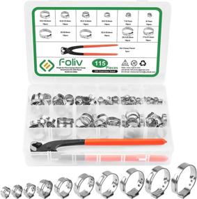 img 4 attached to FOLIV 115PCS Crimp Clamps Assortment