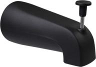 🚿 westbrass e531d-1f-50 matte black wall mount tub spout with 5-1/4" reach and front diverter логотип