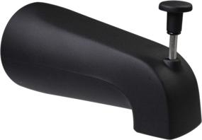 img 4 attached to 🚿 Westbrass E531D-1F-50 Matte Black Wall Mount Tub Spout with 5-1/4" Reach and Front Diverter