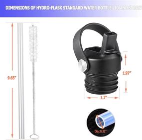 img 3 attached to 🥤 PPCHLR Straw Lid: Perfect Fit for Hydro Flask Standard Mouth Water Bottle