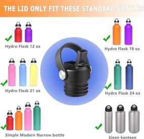 img 1 attached to 🥤 PPCHLR Straw Lid: Perfect Fit for Hydro Flask Standard Mouth Water Bottle