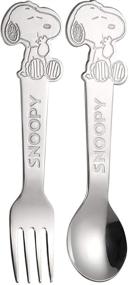 img 1 attached to 🥜 OSK Peanuts Snoopy Kids Spoon & Fork Set - Perfect Cutlery for Children - SN-3 & SN-4