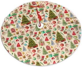 img 4 attached to 🎄 36-Inch Retro Noel Farmhouse Christmas Tree Skirt: Ornaments Decorations for Enhanced Festive Appeal