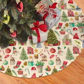 img 3 attached to 🎄 36-Inch Retro Noel Farmhouse Christmas Tree Skirt: Ornaments Decorations for Enhanced Festive Appeal