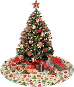 img 1 attached to 🎄 36-Inch Retro Noel Farmhouse Christmas Tree Skirt: Ornaments Decorations for Enhanced Festive Appeal