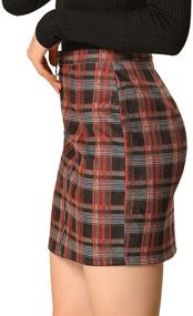 img 4 attached to Allegra Womens Check Plaid Skirt