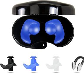 img 4 attached to 🏊 Waterproof & Reusable Swimming Earplugs and Nose Clip Pack - Ideal for Swimmers, Surfing, Snorkeling, and Water Sports - Includes 5 Pairs + 1 Pair for Kids and Adults
