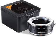 адаптер объектива minolta md на крепление fujifilm x от k&f concept - совместим с беззеркальными камерами серии x xt2 xt20 xe3 xt1 x-t2 логотип