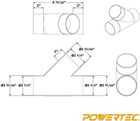 img 3 attached to 🌪️ Efficient Dust Collection with POWERTEC 70106 Y-Fitting Hose Connector, Black/4-Inch Size