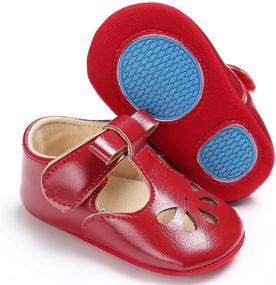 img 2 attached to Girls' Anti-Slip Leather Moccasins for Months, Perfect for Walking