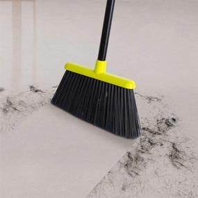 img 1 attached to 🧹 High-Quality Long Handle Broom and Dustpan Set - Cleaning Supplies Combo for Home, Kitchen, Office, Lobby, Indoor, Outdoor - Upright Dust Pan and Broom Set