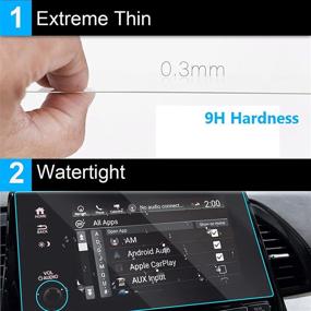 img 2 attached to 📱 Защитная пленка для экрана навигации TTCR-II для Honda Odyssey EX/EX-L/Touring 2018-2021: закаленное стекло 8 дюймов с точной вырезкой, защита сенсорного экрана консоли.