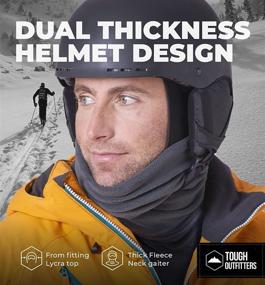 img 3 attached to Ultimate Neck Warmth and Protection: Helmet Liner Hood with Balaclava Hoodie - Fleece Winter Ski Mask Snood Headliner for Snow & Motorcycle. Windproof & Cold Weather Neck Gator. Ideal for Men & Women.