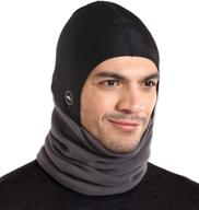 ultimate neck warmth and protection: helmet liner hood with balaclava hoodie - fleece winter ski mask snood headliner for snow & motorcycle. windproof & cold weather neck gator. ideal for men & women. logo