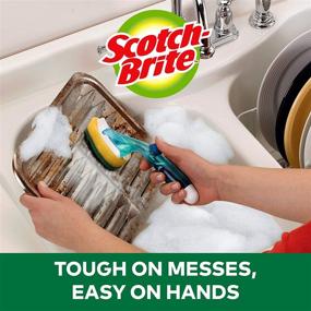 img 1 attached to 🧽 Scotch-Brite Heavy Duty Dishwand Refills: 14 Pack, Keep Hands Clean from Dirty Water!