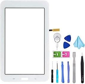 img 4 attached to T Phael White Touch Screen Digitizer for Samsung Galaxy Tab 3 Lite 7.0 - Glass Replacement for SM-T110 T110 (No LCD, WiFi Version without Speaker Hole) with Tools + Pre-Installed Adhesive - Improved SEO