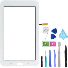 img 1 attached to T Phael White Touch Screen Digitizer for Samsung Galaxy Tab 3 Lite 7.0 - Glass Replacement for SM-T110 T110 (No LCD, WiFi Version without Speaker Hole) with Tools + Pre-Installed Adhesive - Improved SEO
