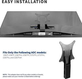 img 2 attached to 🖼️ VESA Adapter Plate Bracket for AOC Monitors i2757Fh/Fm and More, Converts to VESA 75x75mm and 100x100mm, MOUNT-AOC1A