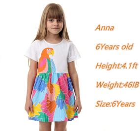 img 2 attached to Charming Sleeve Cotton Appliques Girls' Dresses for a Stylish Summer Look