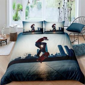img 4 attached to Skateboard Bedding Bedroom Comforter Size