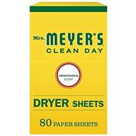 🌼 mrs. meyer's clean day dryer sheets: static-reducing fabric softener with cruelty free formula & essential oils infusion - honeysuckle scent (80 count) logo