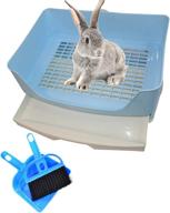 🐰 pinvnby large rabbit litter box with drawer - ideal corner toilet trainer for adult guinea pigs, chinchilla, ferret, hedgehog, and small animals логотип