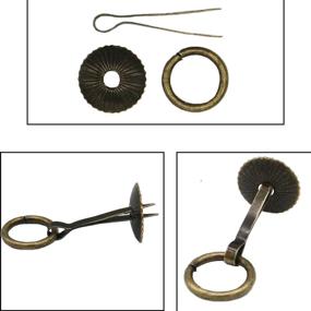 img 2 attached to 🔧 Bronze DIY Handcrafted Decorative Embellishments Toolkit - 12 Metal Brad Fasteners with Pull Rings