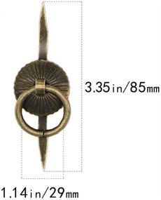 img 1 attached to 🔧 Bronze DIY Handcrafted Decorative Embellishments Toolkit - 12 Metal Brad Fasteners with Pull Rings