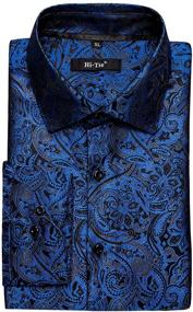 img 3 attached to Hi Tie Paisley Casual Button Wedding Men's Clothing