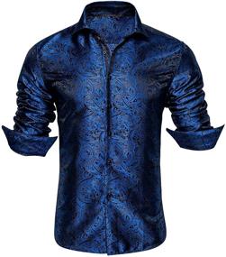 img 4 attached to Hi Tie Paisley Casual Button Wedding Men's Clothing