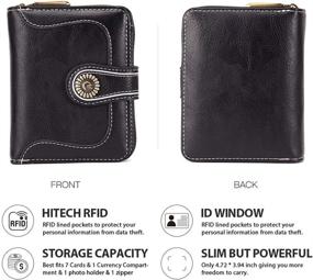 img 1 attached to 👛 Premium Genuine Leather Women's Wallets with RFID Blocking - Stylish Handbags & Wallets Collection