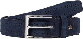 img 1 attached to Florsheim Mens Belt Lucky Suede Men's Accessories for Belts