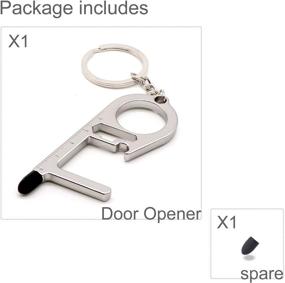 img 3 attached to 🚪 GLEHOME Non-Contact Door Opener Tool, 1-Pack in Silver - Stay Germ-free without Contact - Includes Keychain, Stylus Pen, Hex Driver, Ruler, Bottle Opener, Smartphone Stand for Elevator Buttons and Handles