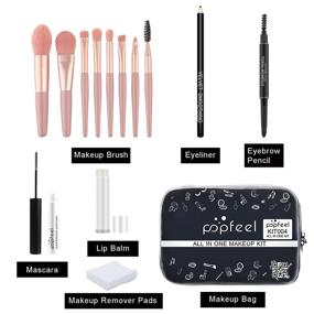 img 2 attached to 🎁 Complete Makeup Set for Women - All-in-one Makeup Gift Set, Including Makeup Brushes, Eyeshadow Palette, Lip Glosses, Lipsticks, Blush, Foundation, Concealer, Mascara, and Eyebrow Pencil