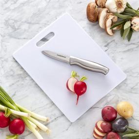 img 3 attached to Farberware Plastic Cutting Board, 8x10, White - Durable and Versatile Kitchen Essential